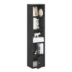 Furinno LUDER Book Shelf, 5-Cube Bookshelf, Reversible Bookcase, 9.4 x 19.5 x 31.5, Easy Assembly, for Living Room, Bedroom, Home Office, White
