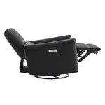 CHITA Power Recliner Chair Swivel Glider, FSC Certified Upholstered Living Room Nursery Reclining Sofa Chair with Lumbar Support, Linen