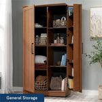 Sauder HomePlus Kitchen Storage Pantry Cabinet with Swing Door Storage and Adjustable Shelves, in Soft White finish