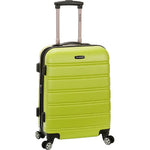 Rockland Melbourne Hardside Expandable Spinner Wheel Luggage, Checked Large 28", Black