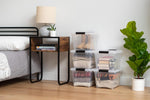 IRIS USA 6-Pack 6 Quart Storage Bins with Lids | Transparent design makes contents easy to find. Ideal for shoes, photos, documents, and small essentials. Nestable design