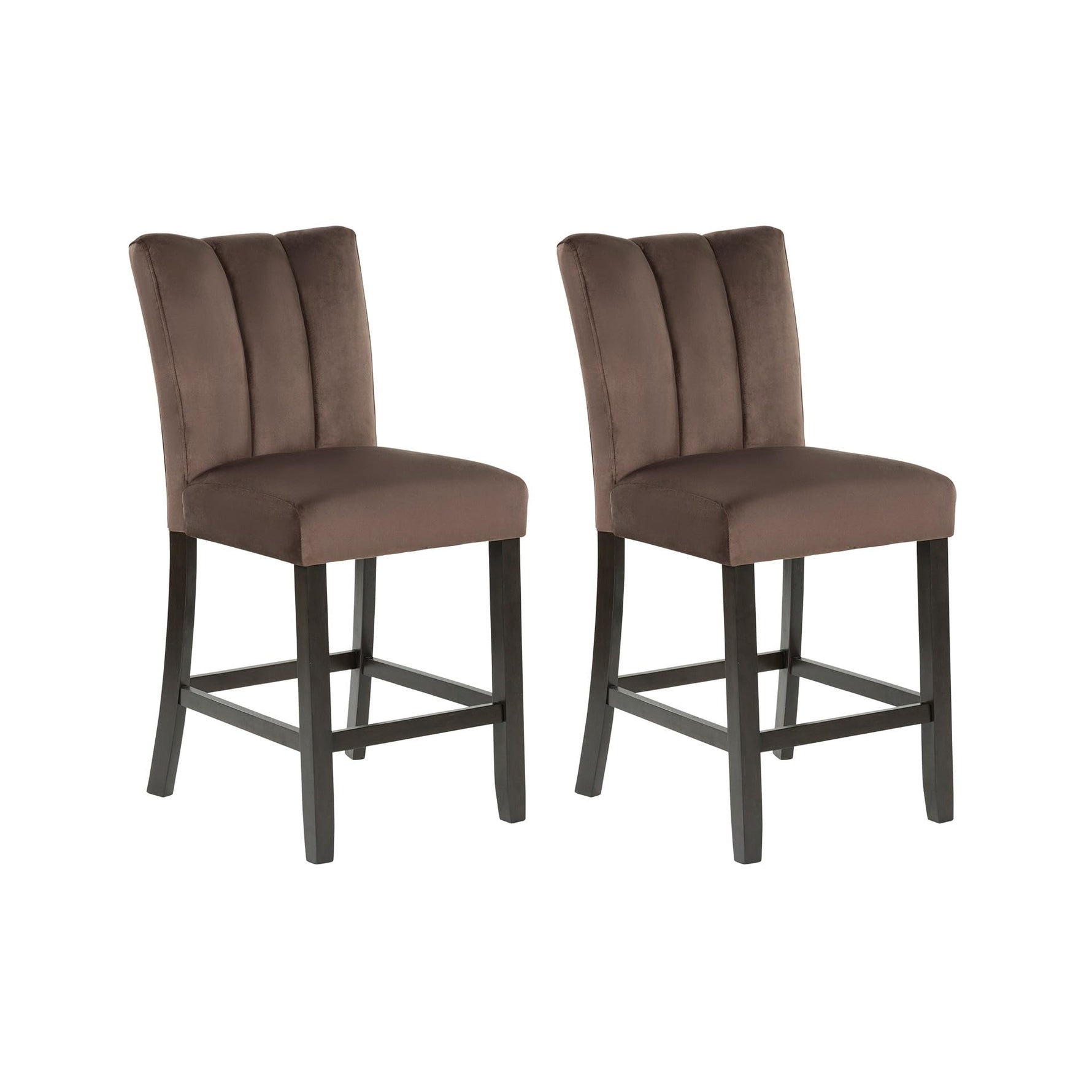 Signature Design by Ashley Centiar 24" Counter Height Modern Bucket Barstool, 2 Count, Black