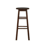 Linon Natural Barstool with Round Seat, 24-Inch