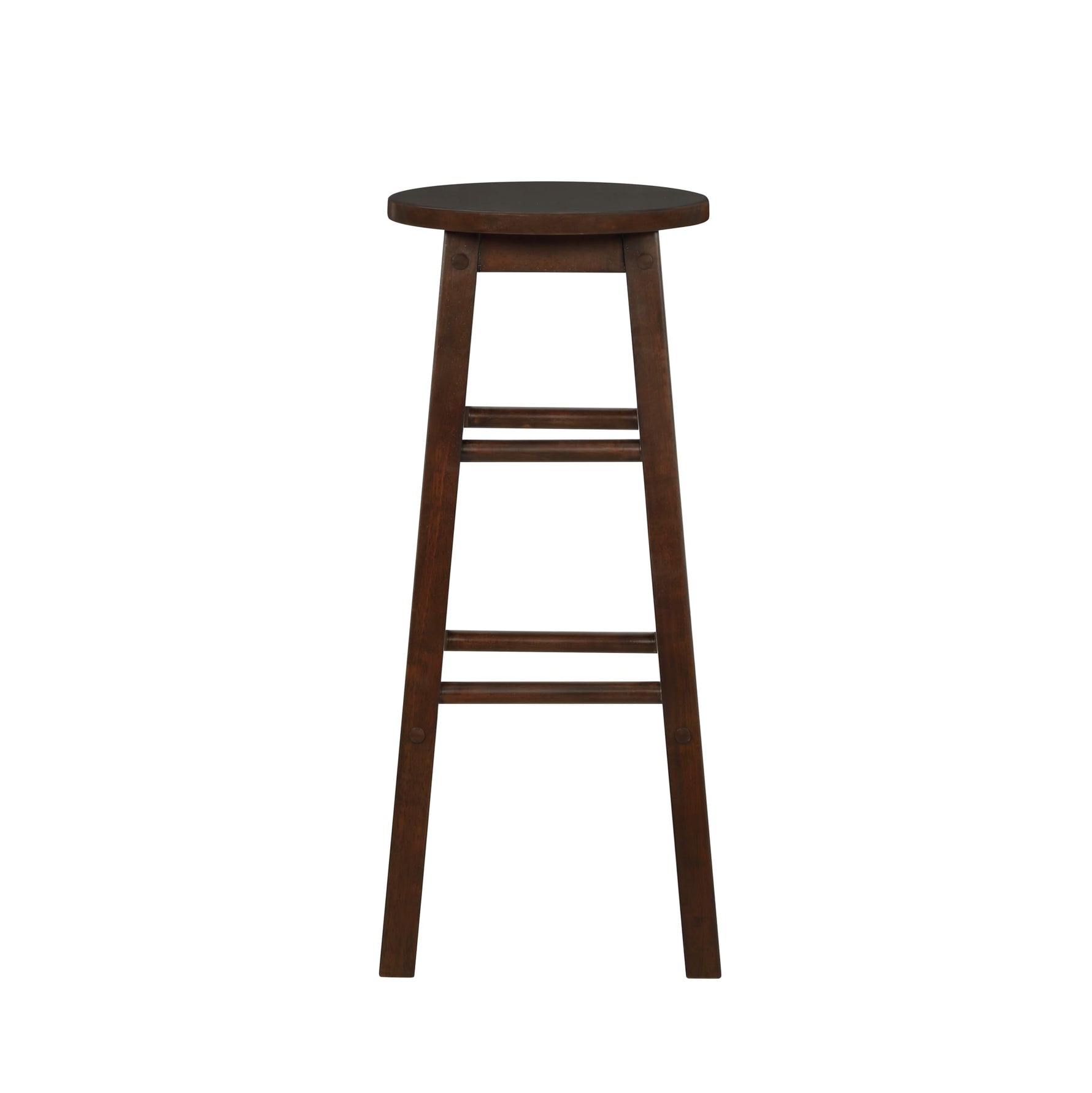 Linon Natural Barstool with Round Seat, 24-Inch