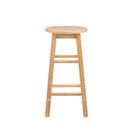 Linon Natural Barstool with Round Seat, 24-Inch