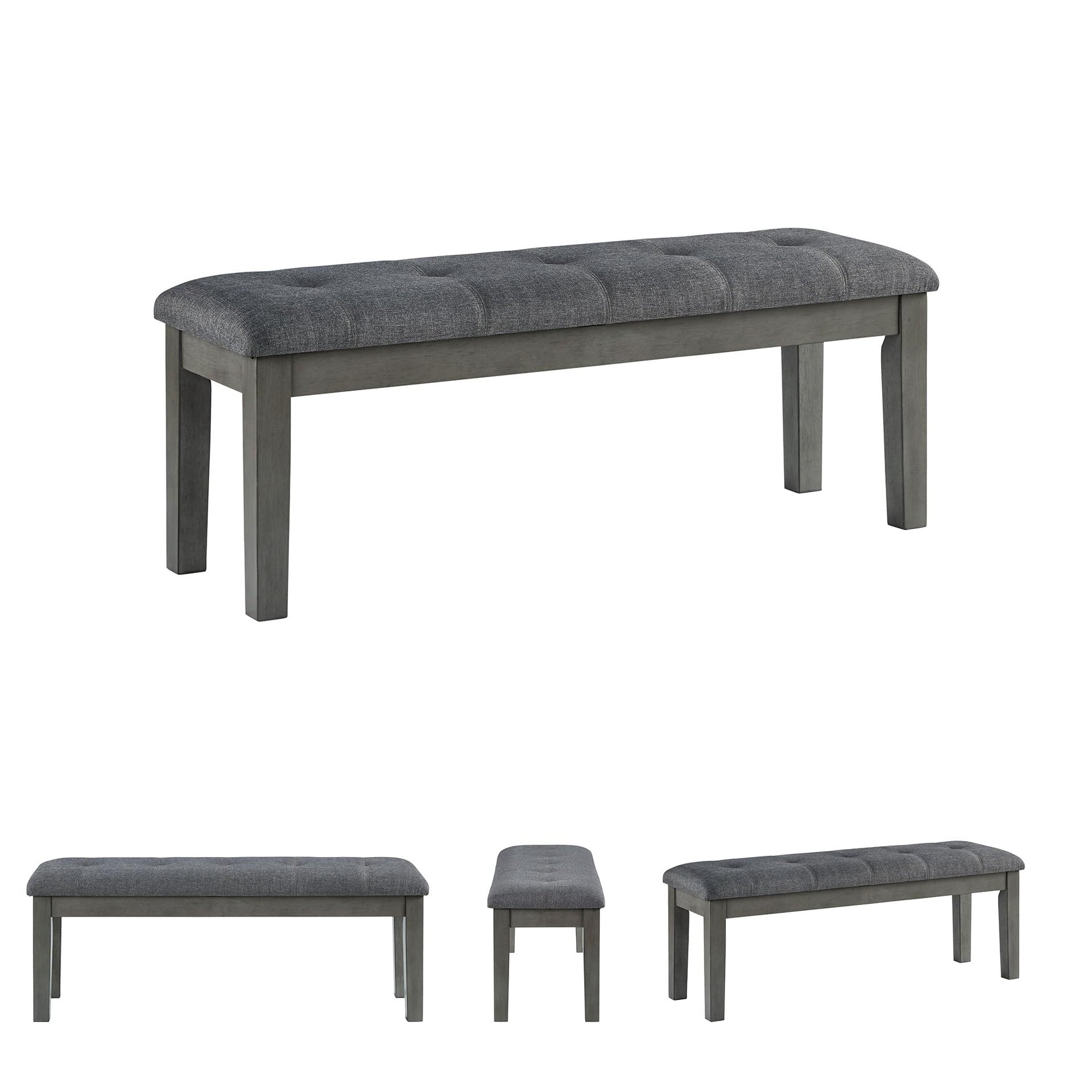 Signature Design by Ashley Ralene Tufted Upholstered Dining Room Bench, Medium Brown