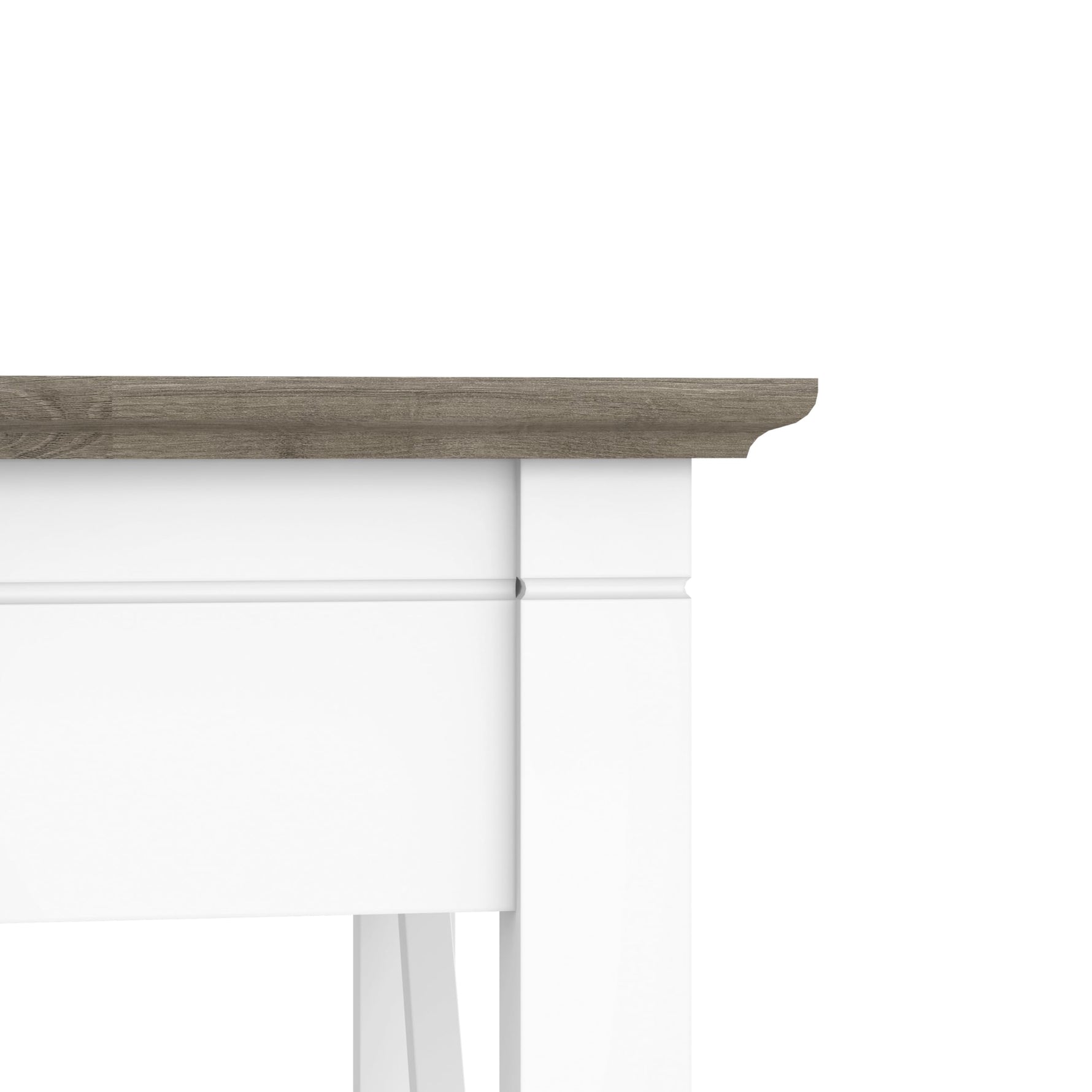 Bush Home End Table with Drawer, Nightstand with Storage, Living Room and Bedroom Furniture, Key West Collection, Washed Gray
