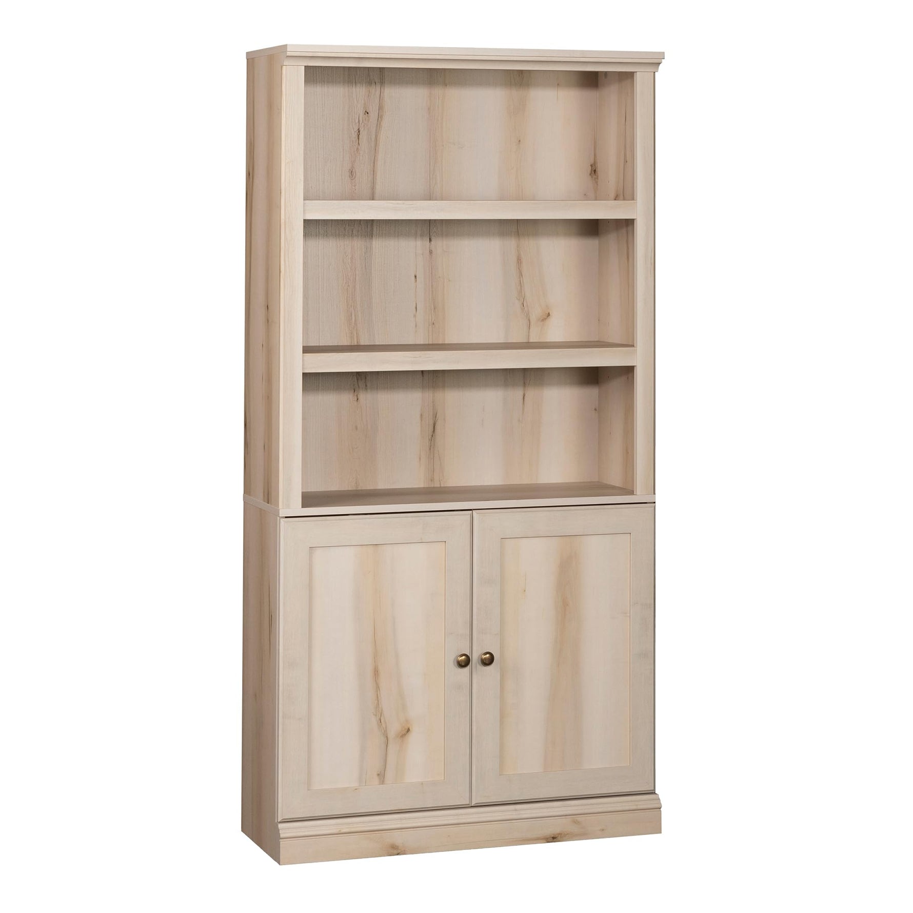 Sauder Miscellaneous Storage 5-Shelf/Book Shelf 2-Door Bookcase, Glacier Oak Finish