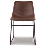Signature Design by Ashley Mid Century Centiar 18.75" Dining Bucket Chair, 2 Count, Black and Brown