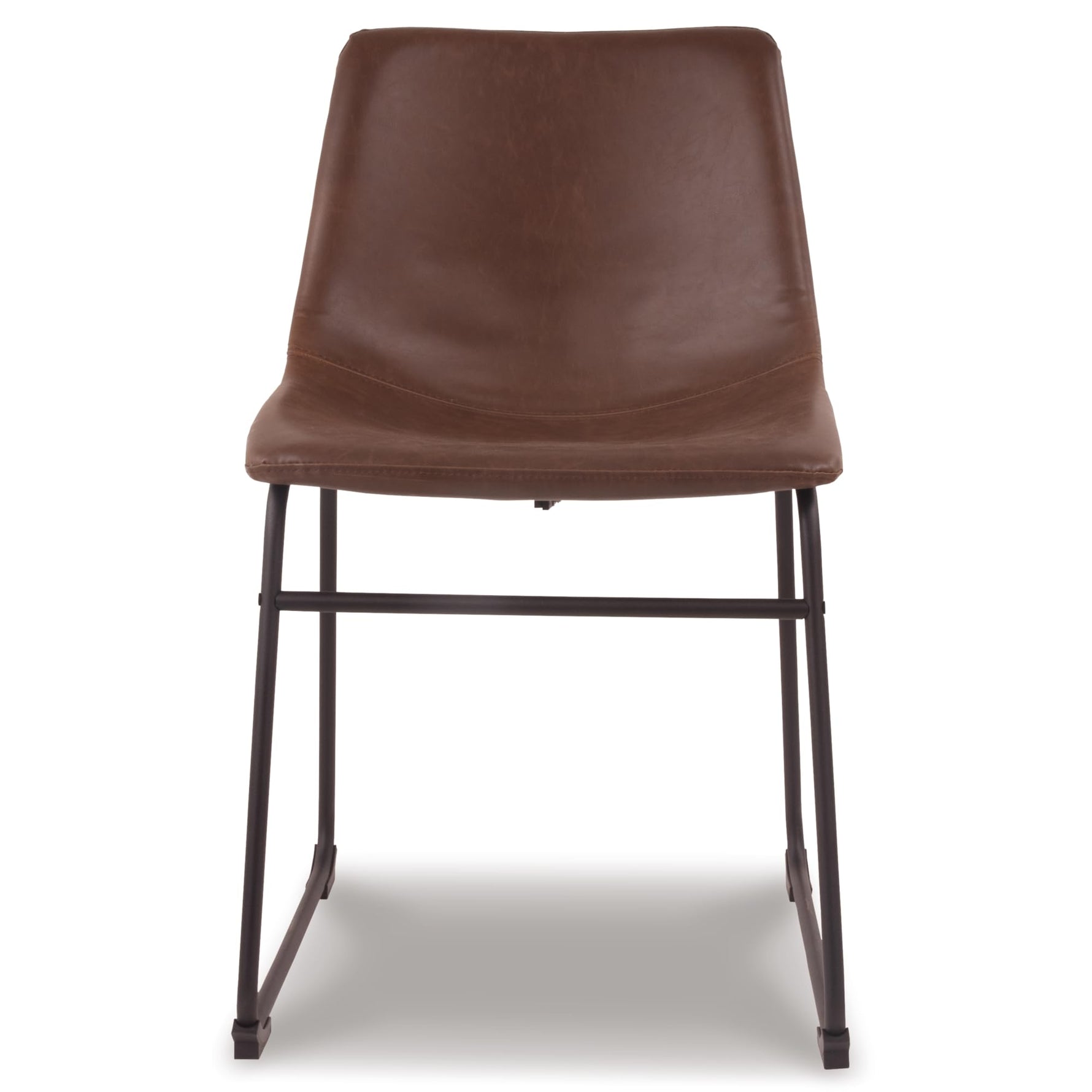 Signature Design by Ashley Mid Century Centiar 18.75" Dining Bucket Chair, 2 Count, Black and Brown