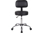 Boss Office Products Antimicrobial Vinyl Medical Spa Stool in Black