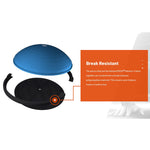 Bosu Balance Ball Exercise Trainer, Home Gym Equipment w/ Guided Workouts & Pump, 26", Blue - Inflatable Fitness Platform for Strength Training, Standing, Balancing, and Core Workout