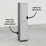 SystemBuild Evolution Kendall Fluted 16" Wide 1 Door Storage Cabinet, White