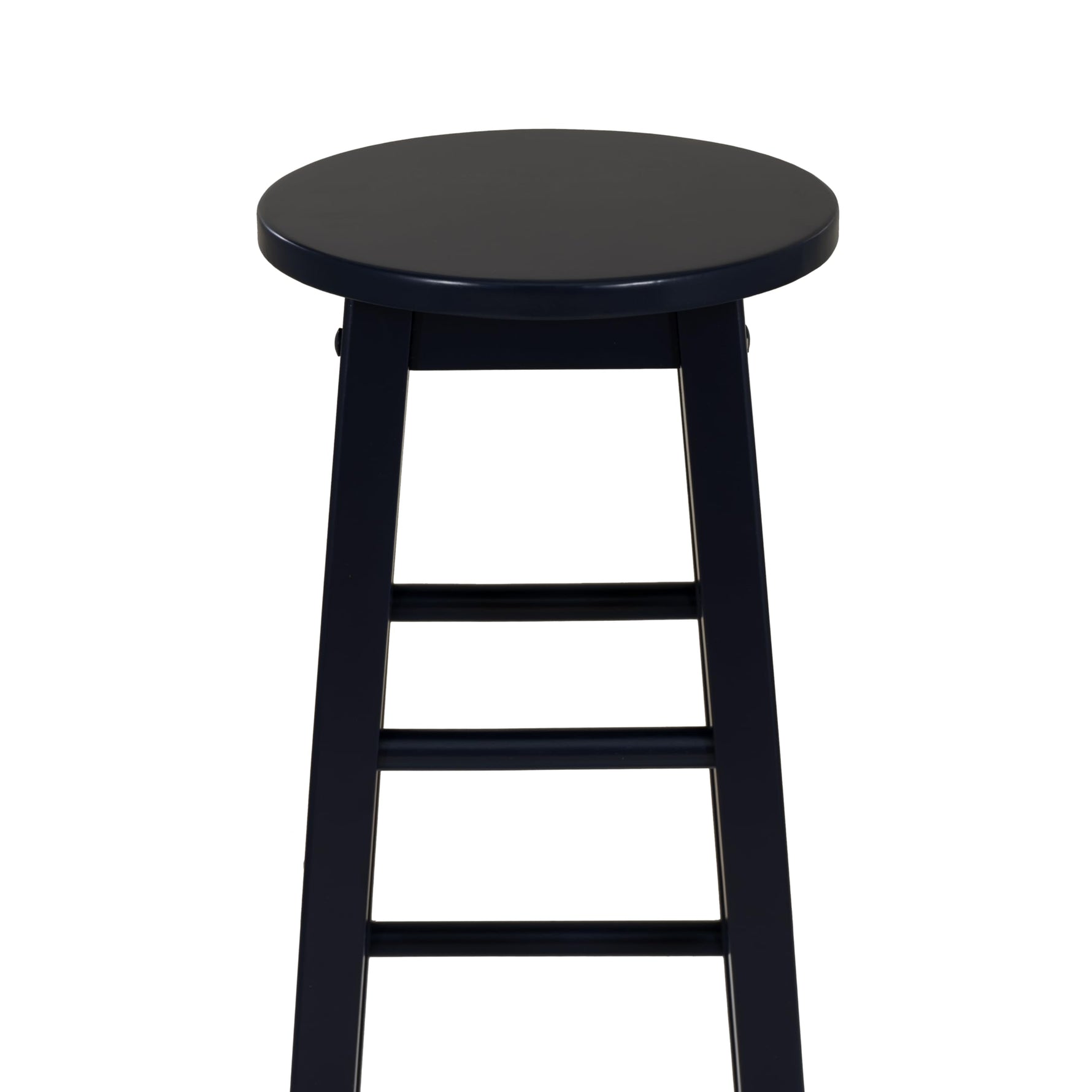 Linon Natural Barstool with Round Seat, 24-Inch