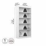 Bush Home Universal Small 2 Shelf Bookcase in Black, Low Storage and Display Bookshelf for Home Office or Living Room Organization