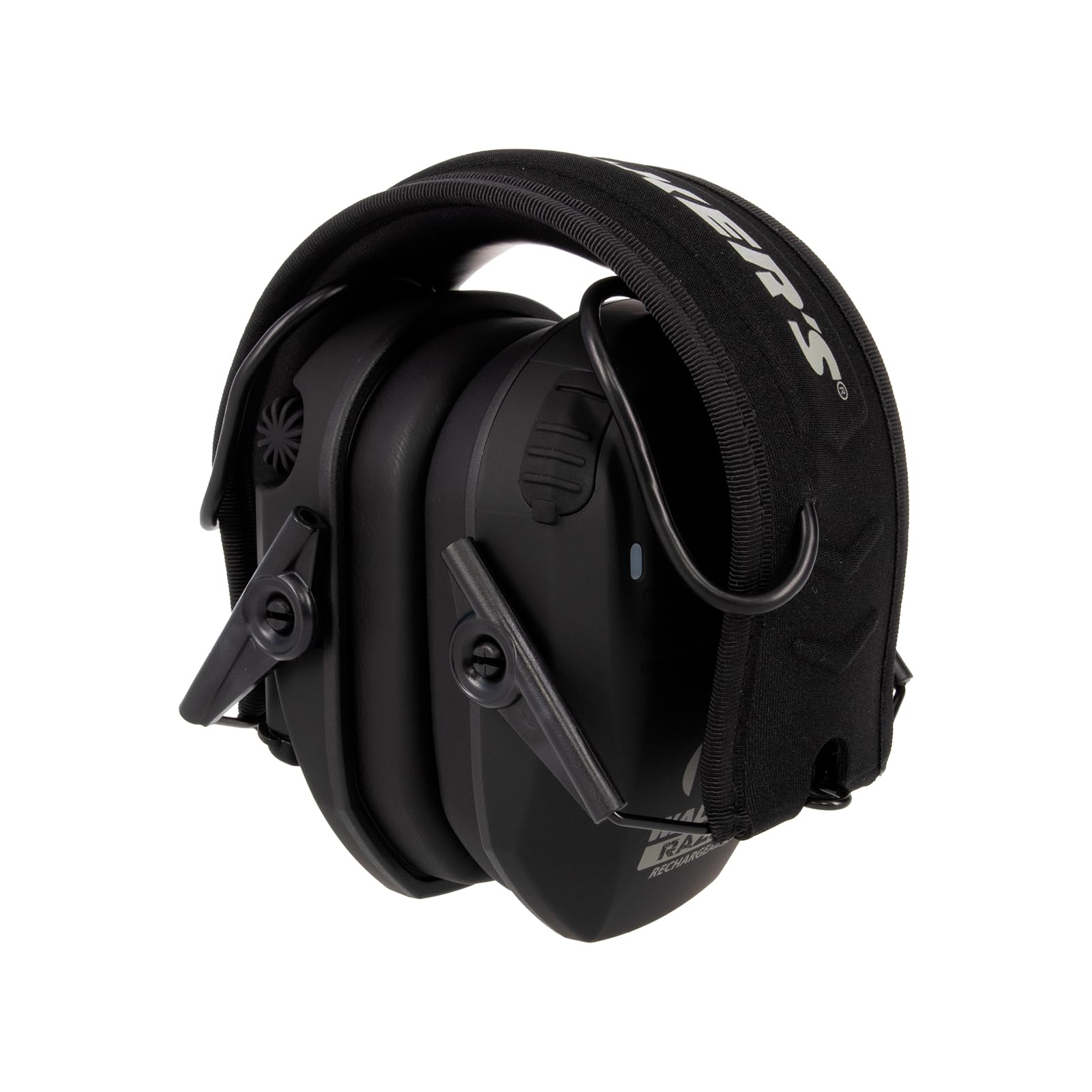 WALKER'S Razor Rechargeable Electronic Muff - HD Speakers 21dB NRR Compact Collapsible Hunting Shooting Hearing Protection Earmuffs, USB Charging Cable Included, Black