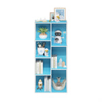 Furinno LUDER Book Shelf, 5-Cube Bookshelf, Reversible Bookcase, 9.4 x 19.5 x 31.5, Easy Assembly, for Living Room, Bedroom, Home Office, White