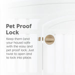 IRIS USA Dog Playpen with Door, 24” 4 Panel Pet Exercise Pen – Indoor Outdoor Puppy Play Pen, Portable Plastic Pet Fence for Small Medium Dogs, Foldable 35” x 35” x 24”, White