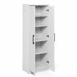 Furinno PASIR Book Shelf, 3-Tier Bookshelf, Storage Shelves Bookcase, 9.7 x 23.7 x 31.5, for Living Room, Bedroom, Home Office, Plain White