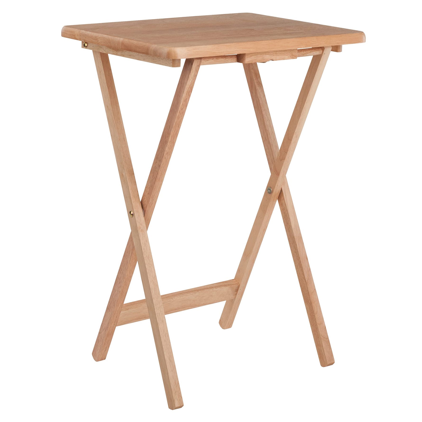 Winsome Alex Set of 2 Foldable Snack Tables, Easy to Store Small Portable Fold Up Table Set for Kitchen, Living Room TV Dining, Crafts, Puzzles, Work From Home