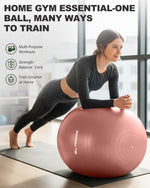 Trideer Exercise Ball for Yoga, Pilates & Fitness – Stability Ball Equipment for Home Gym & Office Chair, Core & Balance Training Accessories, Physical Therapy Equipment, Quick Pump Included, 5 Sizes