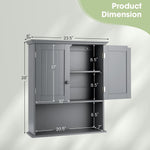 28" H x 23.5" W Wall Mount Medicine Cabinets with Adjustable Shelf and 2-Door for Bathroom Laundry Living Room