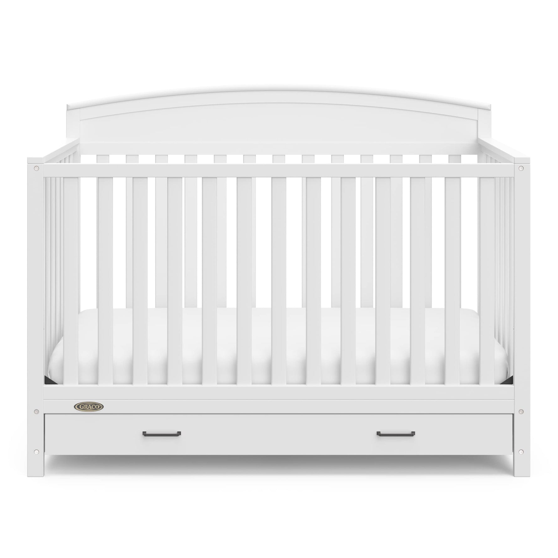 Graco Benton 5-in-1 Convertible Crib – GREENGUARD Gold Certified, Converts from Baby Crib to Toddler Bed, Daybed and Full-Size Bed, Fits Standard Full-Size Crib Mattress (White)