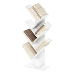Furinno LUDER Book Shelf, 5-Cube Bookshelf, Reversible Bookcase, 9.4 x 19.5 x 31.5, Easy Assembly, for Living Room, Bedroom, Home Office, White