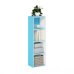Furinno LUDER Book Shelf, 5-Cube Bookshelf, Reversible Bookcase, 9.4 x 19.5 x 31.5, Easy Assembly, for Living Room, Bedroom, Home Office, White