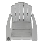 Keter Kiawah Adirondack Chair, Weather‑Resistant Resin Outdoor Patio Chair, Ergonomic Design, All‑Weather Seating for Garden, Deck & Backyard, Grey
