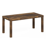 Furinno CLASSIC Coffee Table, Modern Rectangle Coffee Table with 1.8" Triple Thick Tabletop, Side Table, Toolless Assembly, for Living Room, Home Office, Black