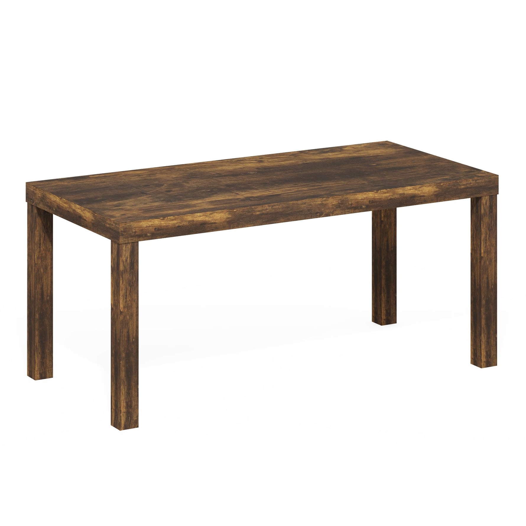 Furinno CLASSIC Coffee Table, Modern Rectangle Coffee Table with 1.8" Triple Thick Tabletop, Side Table, Toolless Assembly, for Living Room, Home Office, Black