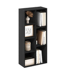 Furinno LUDER Book Shelf, 5-Cube Bookshelf, Reversible Bookcase, 9.4 x 19.5 x 31.5, Easy Assembly, for Living Room, Bedroom, Home Office, White
