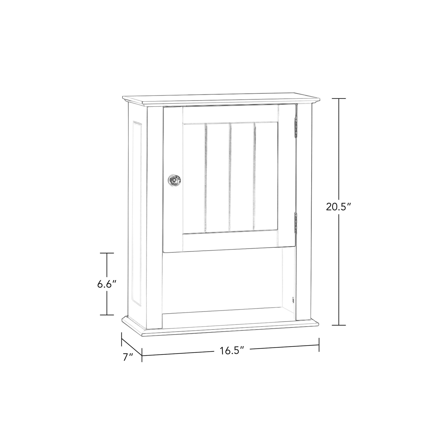 RiverRidge Ashland Single Door Wall, Gray Cabinet,Grey