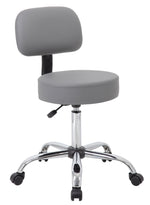 Boss Office Products Antimicrobial Vinyl Medical Spa Stool in Black
