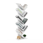 Furinno LUDER Book Shelf, 5-Cube Bookshelf, Reversible Bookcase, 9.4 x 19.5 x 31.5, Easy Assembly, for Living Room, Bedroom, Home Office, White