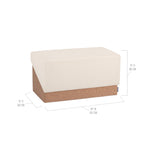 Seville Classics Cushioned Fabric Ottoman Hidden Storage Chest Footrest Chair, Padded Seat for Bedroom, Dorm, Loft, Living Room, Entryway, Hallway, Blue Velvet, 30" Bench
