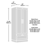 Sauder 411802 HomePlus Wardrobe/Storage Cabinet, L: 28.98" x W: 20.95" x H: 71.18", Sienna Oak finish