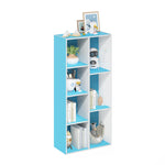 Furinno LUDER Book Shelf, 5-Cube Bookshelf, Reversible Bookcase, 9.4 x 19.5 x 31.5, Easy Assembly, for Living Room, Bedroom, Home Office, White