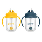 Dr. Brown's Milestones Baby's First Straw Cup, Training Cup with Weighted Straw, 9 oz/270 mL, BPA-free, 6m+, Dark Blue, 1-Pack