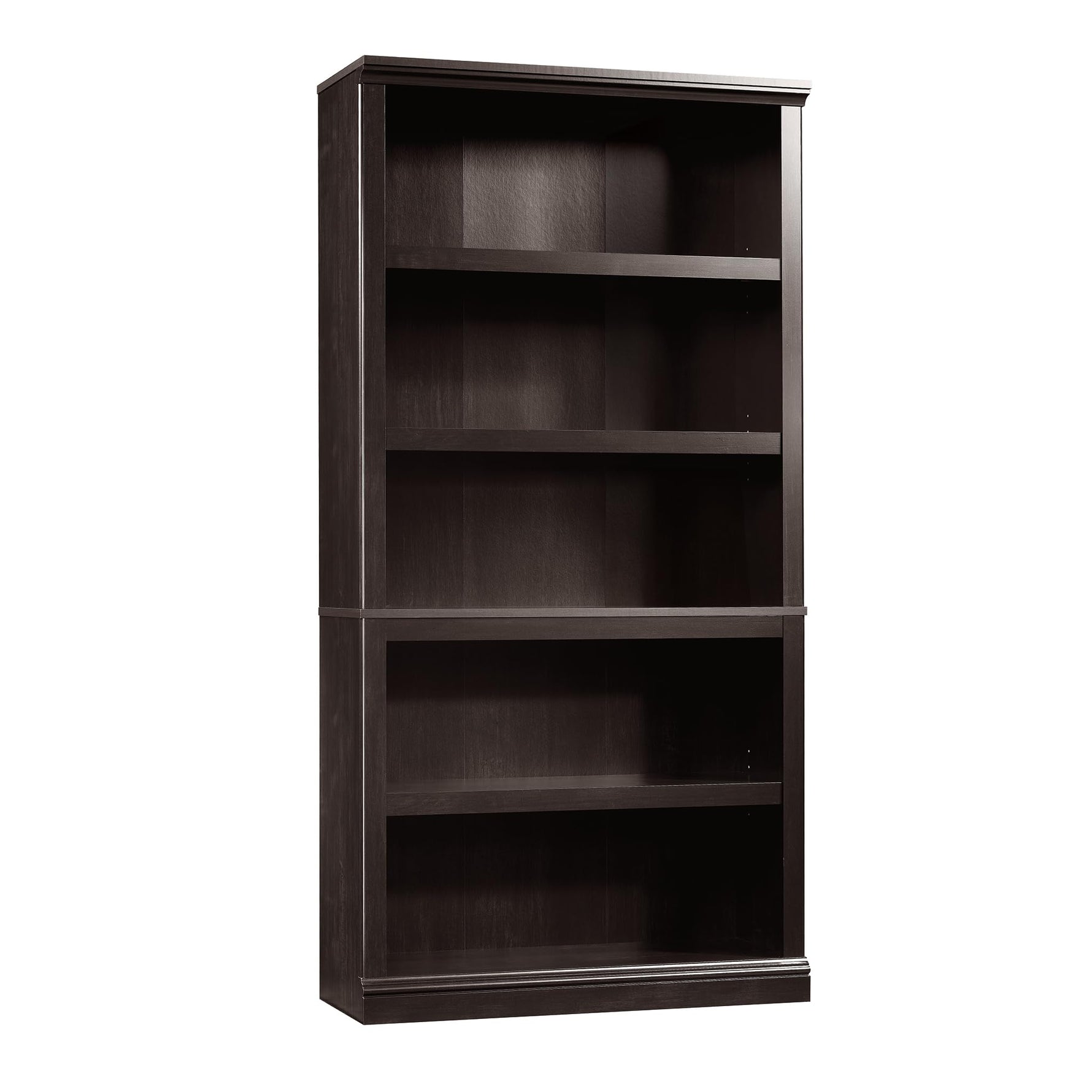 Sauder 5-Shelf Split Bookcase/ Book shelf, Oiled Oak finish