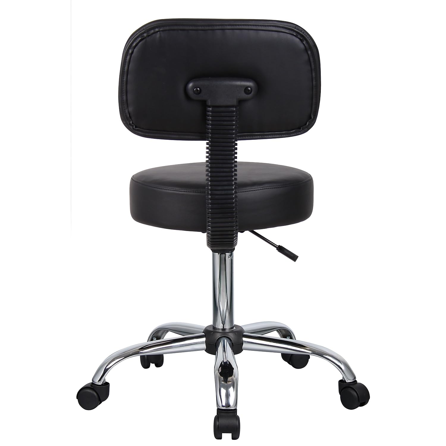 Boss Office Products Antimicrobial Vinyl Medical Spa Stool in Black