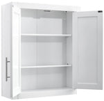 Crosley Furniture Savannah Wall Mounted Bathroom Storage Medicine Cabinet with Shelves, White