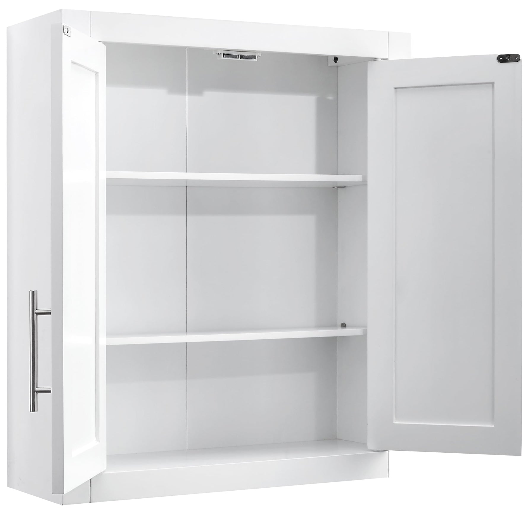 Crosley Furniture Savannah Wall Mounted Bathroom Storage Medicine Cabinet with Shelves, White