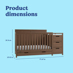 Graco Hadley 5-in-1 Convertible Crib with Drawer – GREENGUARD Gold Certified, Fits Standard Crib Mattress, Converts to Toddler Bed, Daybed and Full Bed, 4 Adjustable Mattress Heights (White)