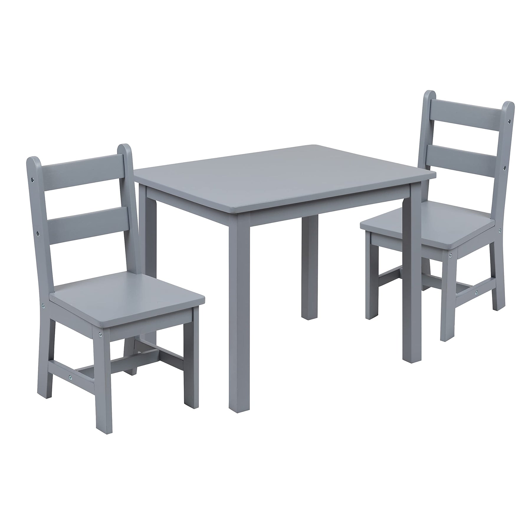 Flash Furniture Kyndl Kids Solid Hardwood Table and Chair Set for Playroom, Bedroom, Kitchen - 3 Piece Set - Natural