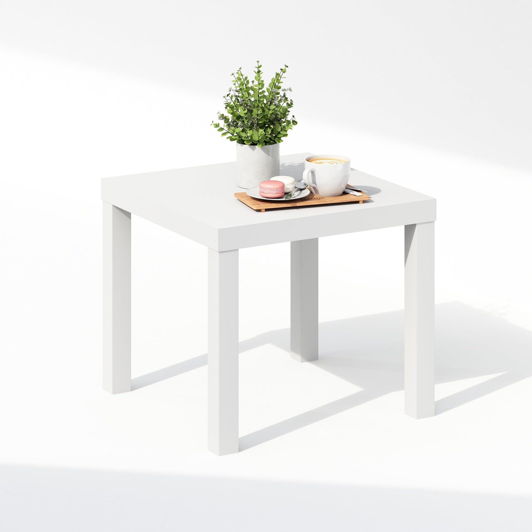 Furinno CLASSIC Coffee Table, Modern Rectangle Coffee Table with 1.8" Triple Thick Tabletop, Side Table, Toolless Assembly, for Living Room, Home Office, Black