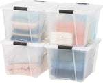 IRIS USA 6-Pack 6 Quart Storage Bins with Lids | Transparent design makes contents easy to find. Ideal for shoes, photos, documents, and small essentials. Nestable design