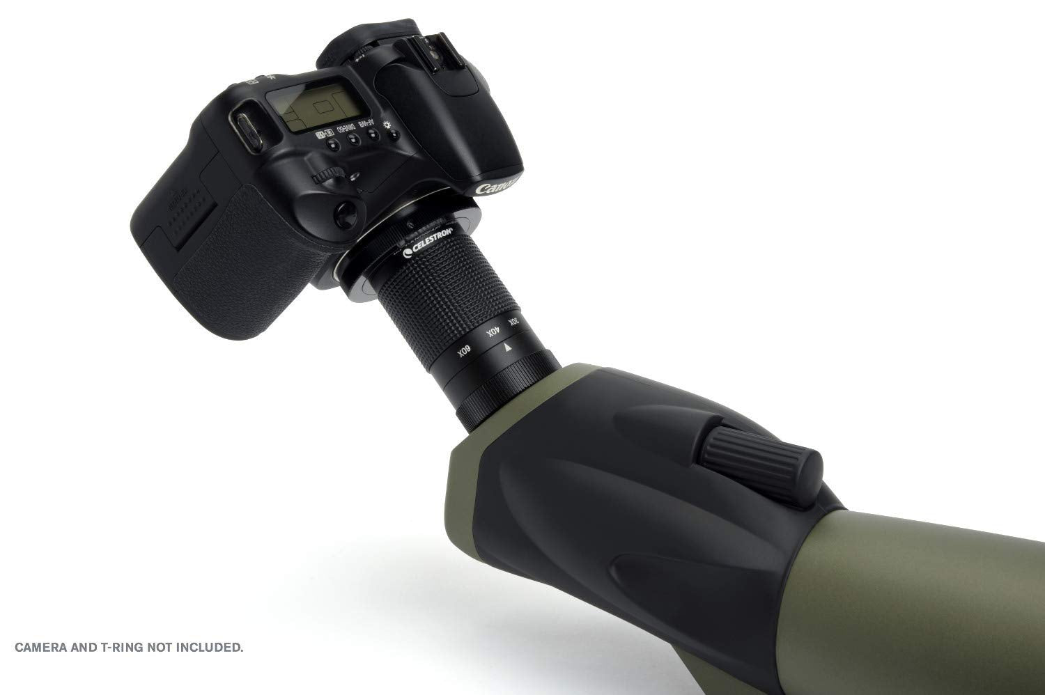 Celestron 52250 Ultima 20-60x80mm Angled Refractor Spotting Scope Telescope with Multi-Coated Optics, Waterproof Rubber Tubing and Soft Carry Case, Green