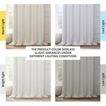 HPD Half Price Drapes - Faux Linen Curtains for Living Room (1 Panel) - 50W X 96L - Textured Room Darkening Curtains for Bedroom 96 Inches Long - Drapes for Home Decor, Birch